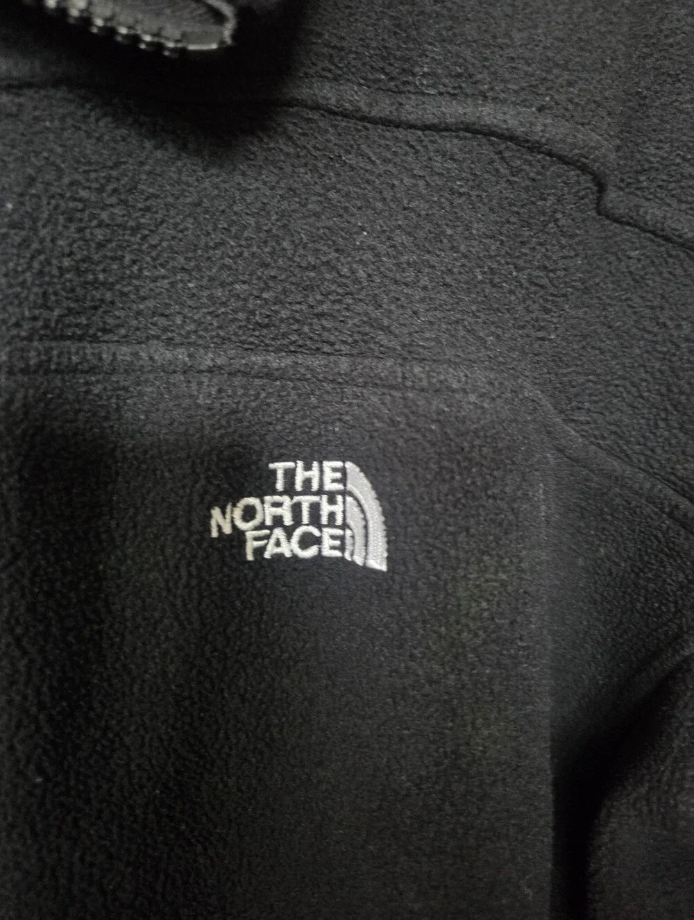 The North Face TLA 200 Black Zip Up Fleece Jacket with White Logo Size Medium
